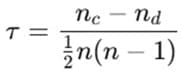 Kendall Rank Correlation Coefficient