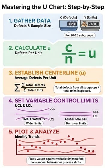 U Chart Step by Step