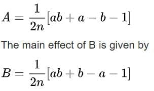 Main Effect formula