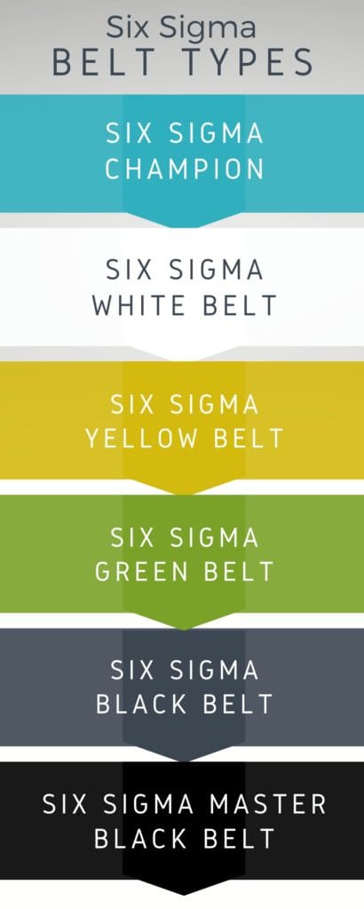 What is the order of the six sigma belts?