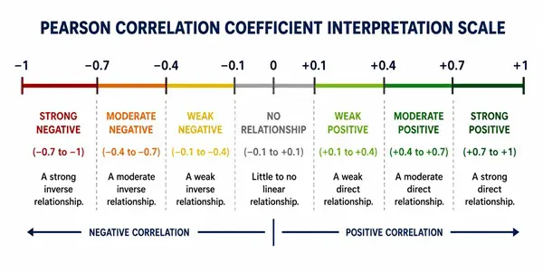 Pearson correlation coefficient interpretation scale