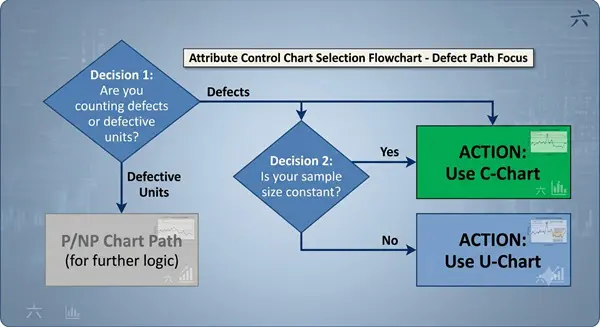 Decision-flowchart-for-choosing-between-a-c-chart-and-u-chart-in-Six-Sigma
