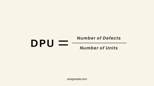Defects Per Unit (DPU) - Lean Six Sigma Glossary Term