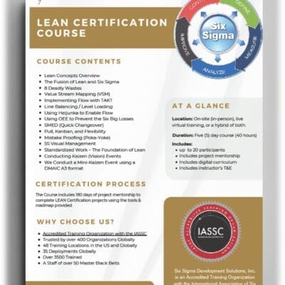 LEAN Certification Brochure