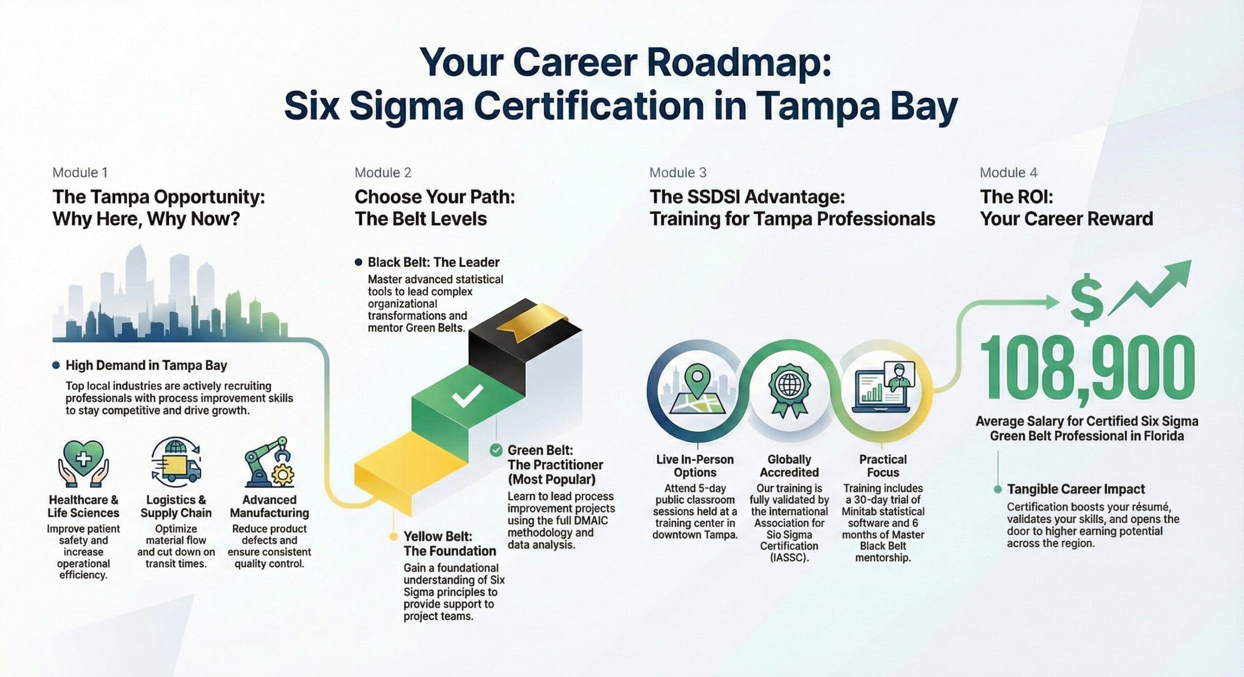 six sigma tampa training infographic